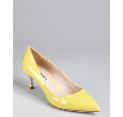 miu miu yellow shoes|miu mi u shoes.